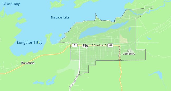 Map of Ely, MN