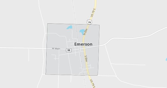 Map of Emerson, AR