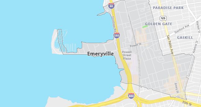 Map of Emeryville, CA