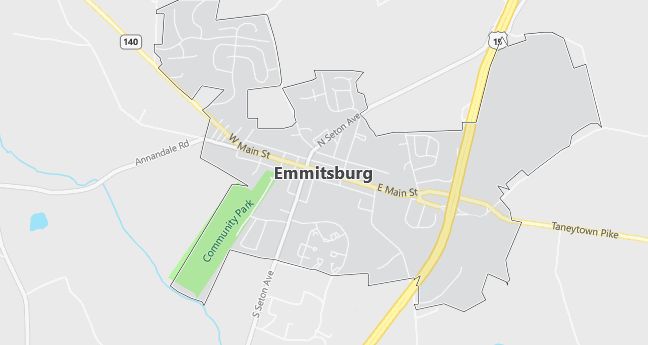 Map of Emmitsburg, MD