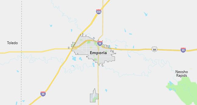 Map of Emporia, KS