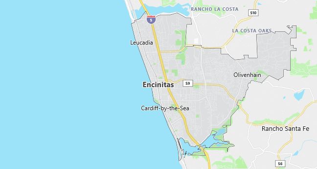 Map of Encinitas, CA