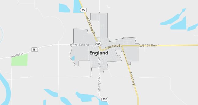 Map of England, AR