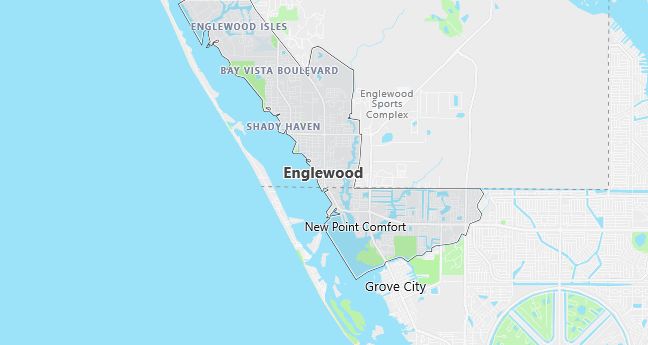 Map of Englewood, FL