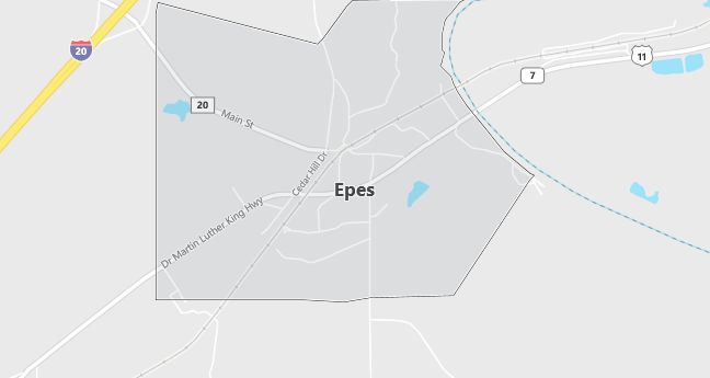 Map of Epes, AL