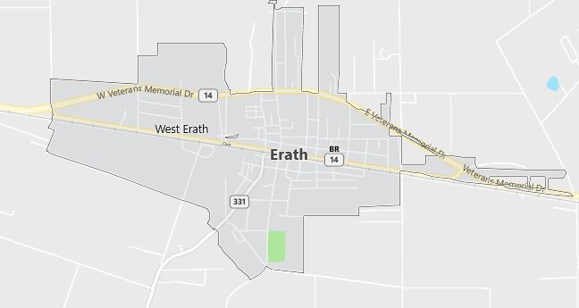 Map of Erath, LA