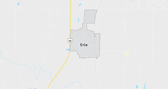 Map of Erie, KS