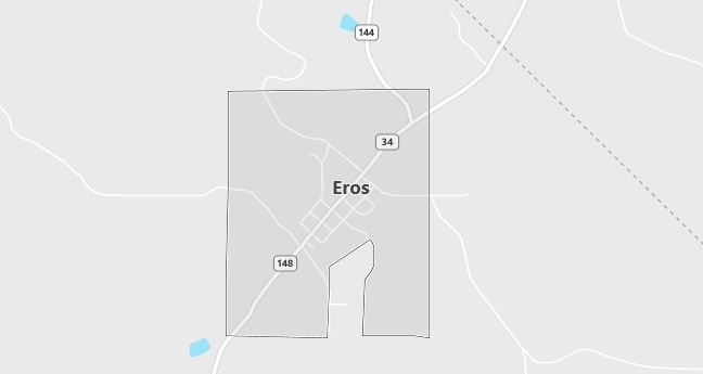 Map of Eros, LA