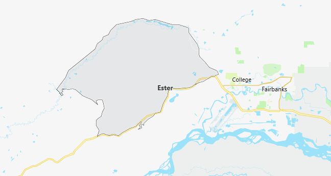 Map of Ester, AK