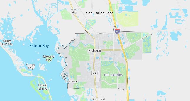 Map of Estero, FL