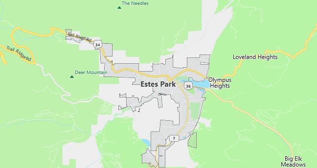 Map of Estes Park, CO