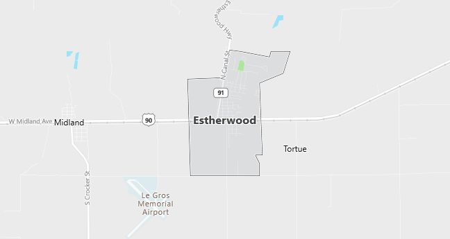 Map of Estherwood, LA