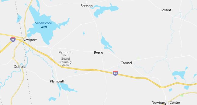 Map of Etna, ME