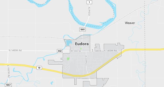 Map of Eudora, KS