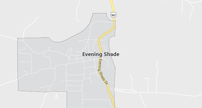 Map of Evening Shade, AR