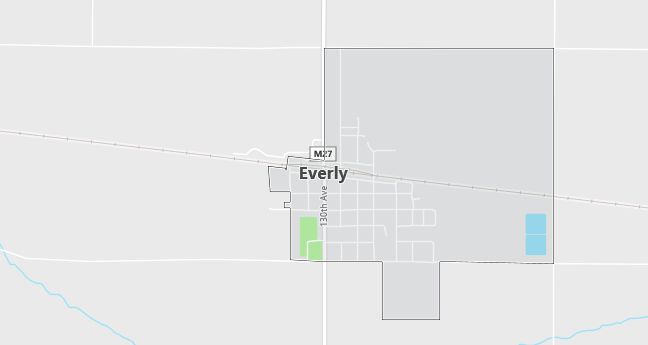 Map of Everly, IA