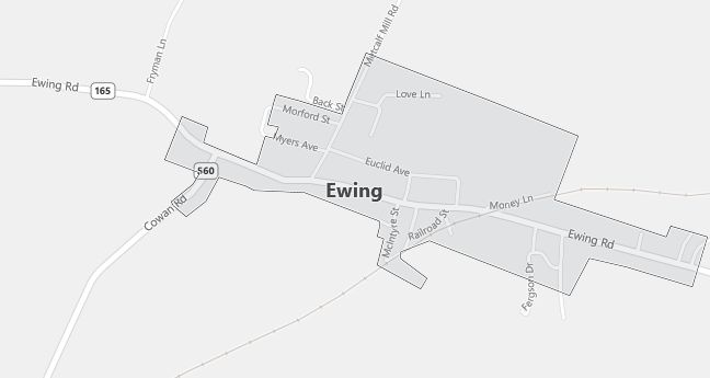 Map of Ewing, KY