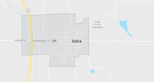 Map of Exira, IA