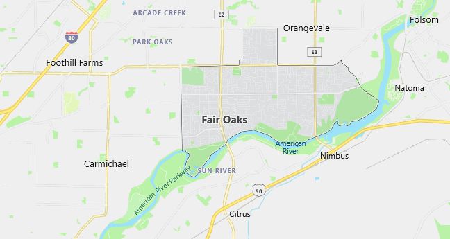 Map of Fair Oaks, CA