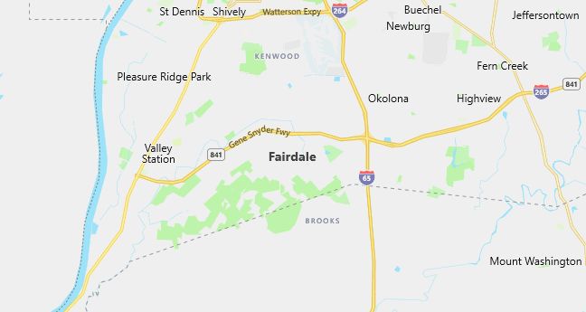 Map of Fairdale, KY