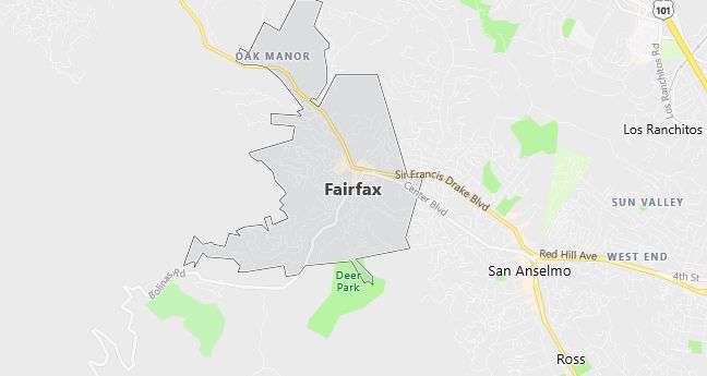 Map of Fairfax, CA