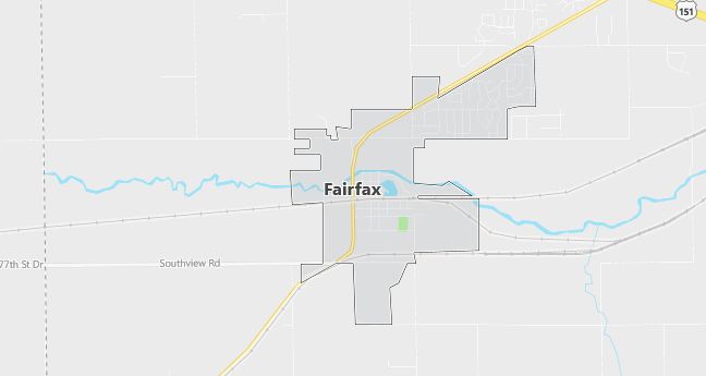 Map of Fairfax, IA