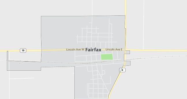 Map of Fairfax, MN