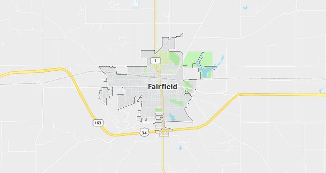 Map of Fairfield, IA