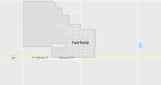 Map of Fairfield, ID