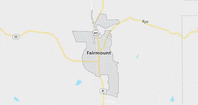 Map of Fairmount, GA