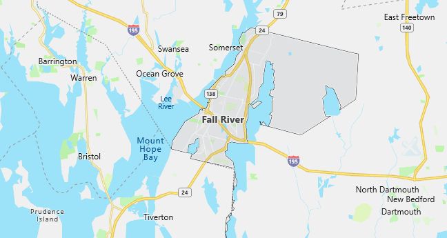 Map of Fall River, MA