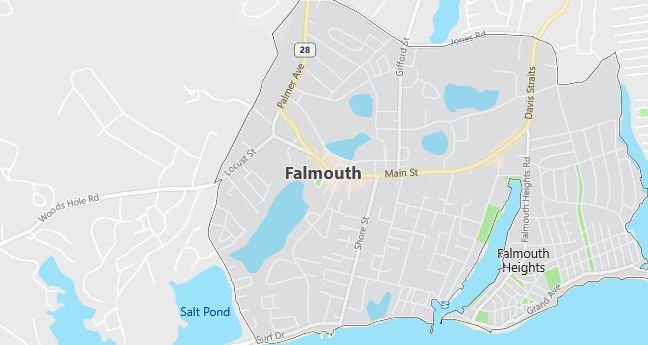 Map of Falmouth, MA