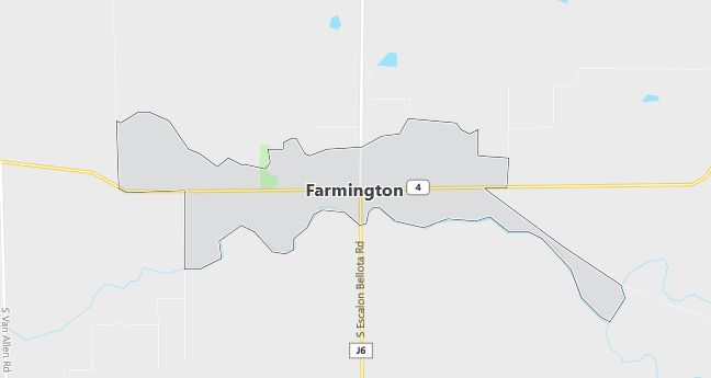 Map of Farmington, CA