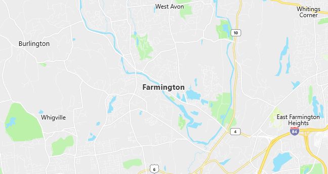 Map of Farmington, CT