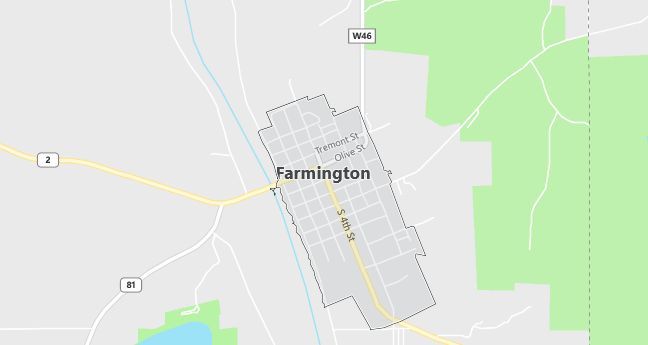 Map of Farmington, IA