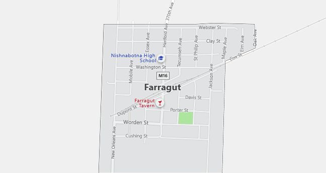 Map of Farragut, IA