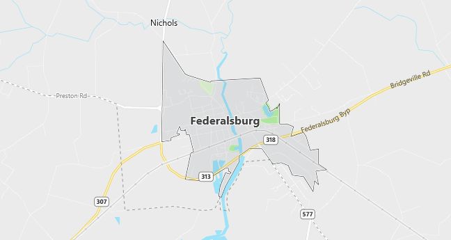 Map of Federalsburg, MD