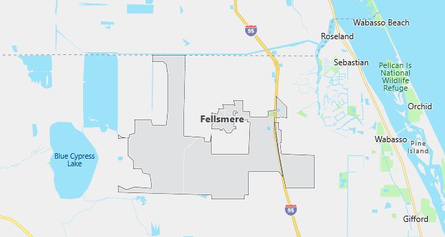 Map of Fellsmere, FL