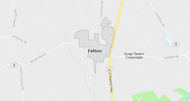 Map of Felton, DE