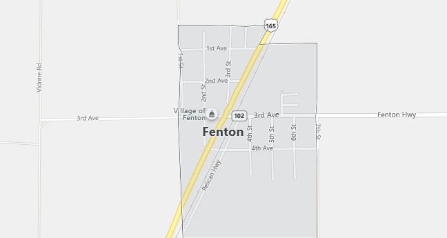 Map of Fenton, LA