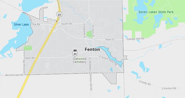 Map of Fenton, MI