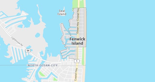 Map of Fenwick Island, DE