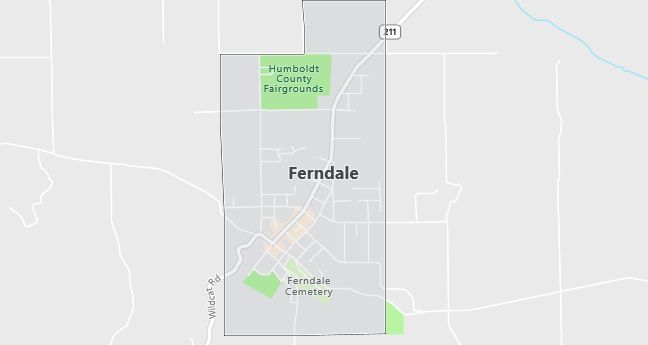 Map of Ferndale, CA