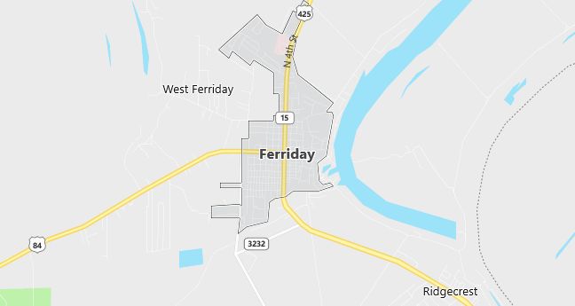 Map of Ferriday, LA