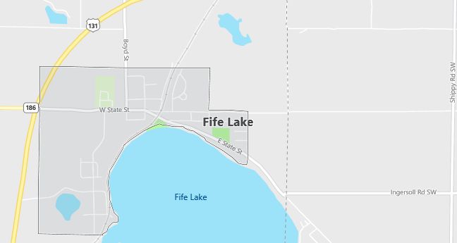 Map of Fife Lake, MI