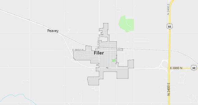 Map of Filer, ID