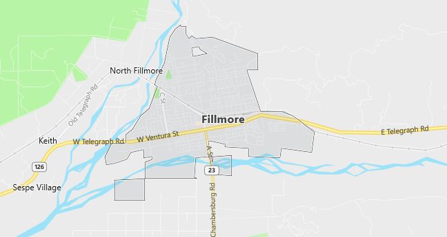 Map of Fillmore, CA