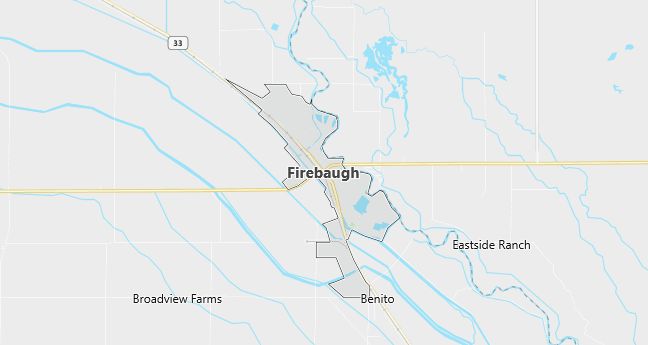 Map of Firebaugh, CA