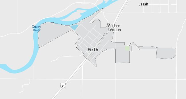 Map of Firth, ID