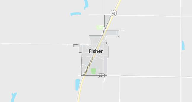 Map of Fisher, AR